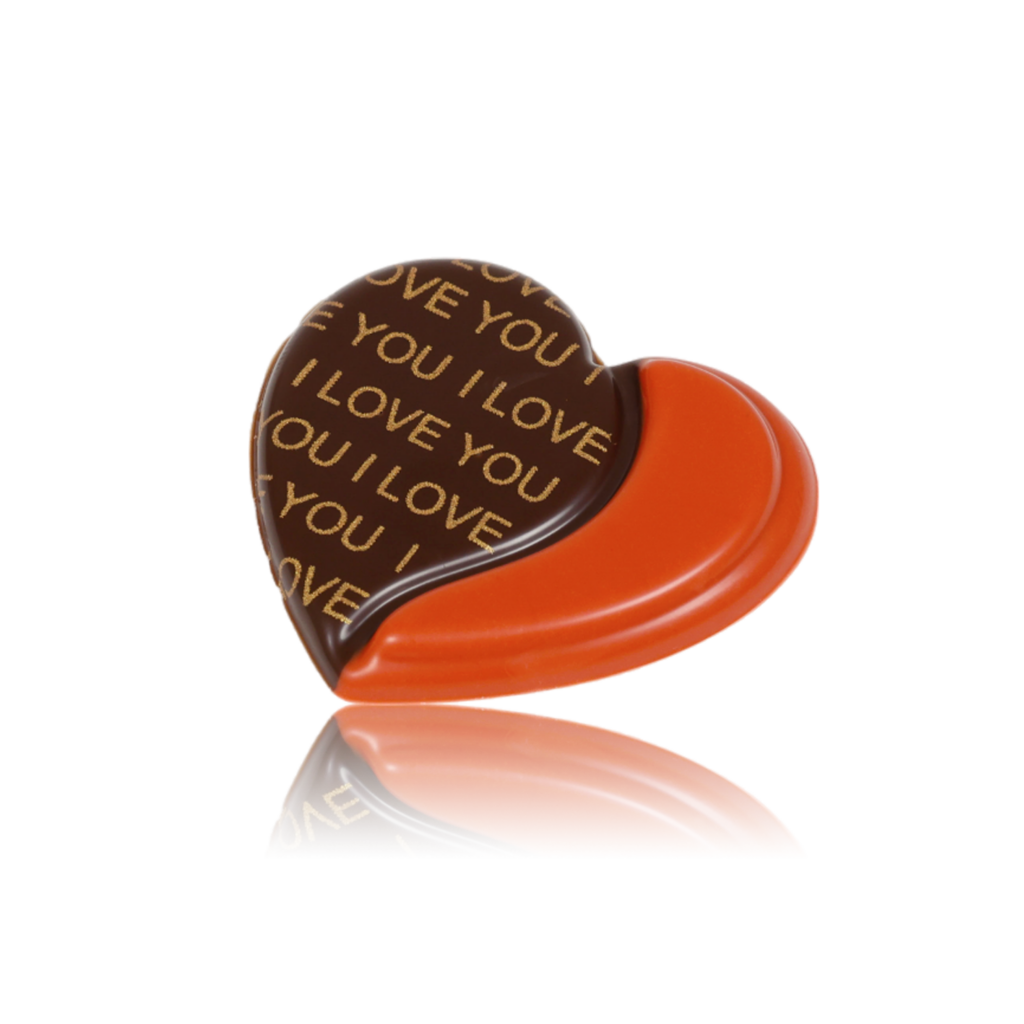 Sjokolade Hjerte Duo Mørk/Rød Dekor, eske á 0,72 KG